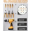 INCLY 120 Pack Black Pegboard Hooks, 4/6/8 Inch Peg Board