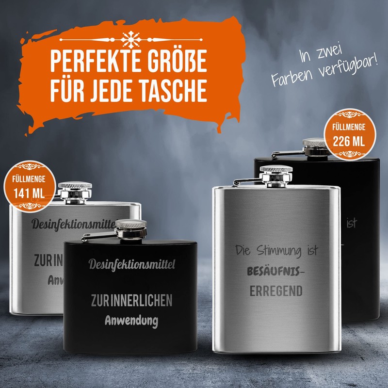 PR Print Royal Stainless Steel Hip Flask with Engraving -