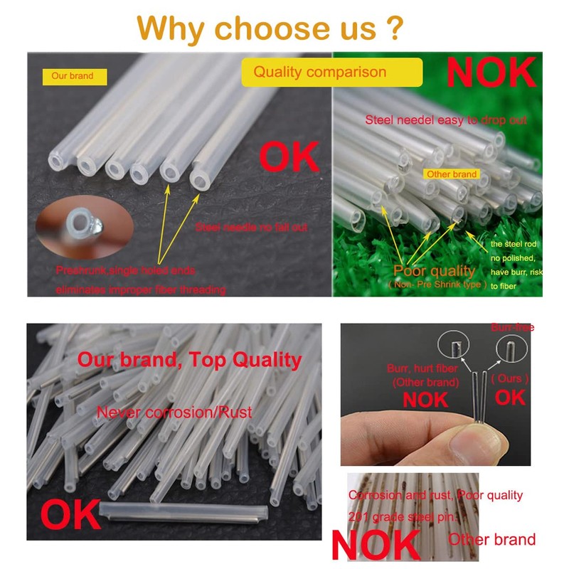 Preshrunk OD2.5mm Fiber Optic Fusion Splice Protection Sleeves 45mm Clear,