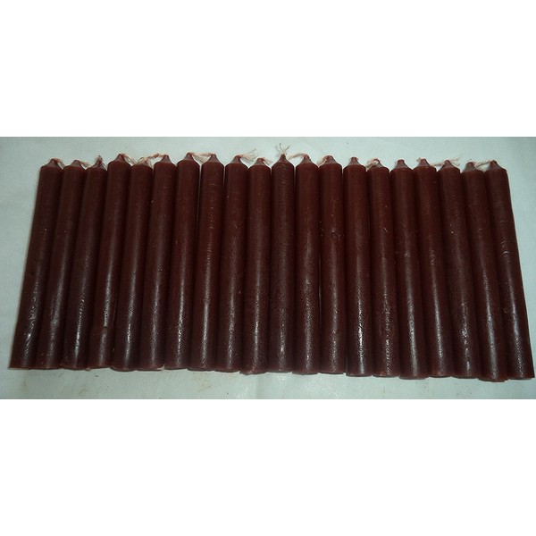 Set of 20 Brown Mini Chime Candles: 4" Tall x