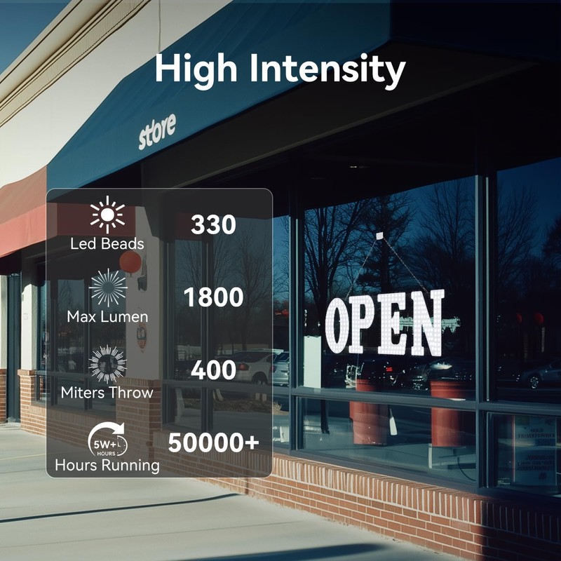 30"x10" Extra Large Open Sign for Business with 14 Selectable