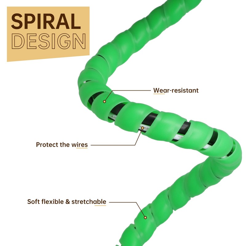 Spiral Cable Wrap, 10ft Cable Sleeves for Cords, Flexible Cable