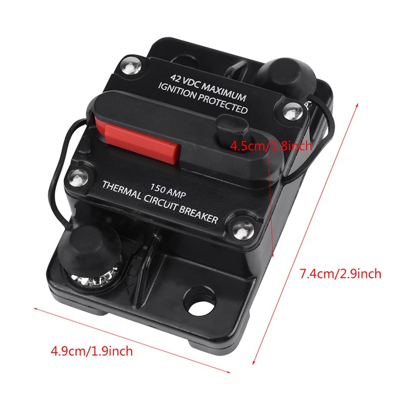 Auto Audio Leitungsschutzschalter 150A DC 12V-42V Inline Schutzschalter für Automobil-,