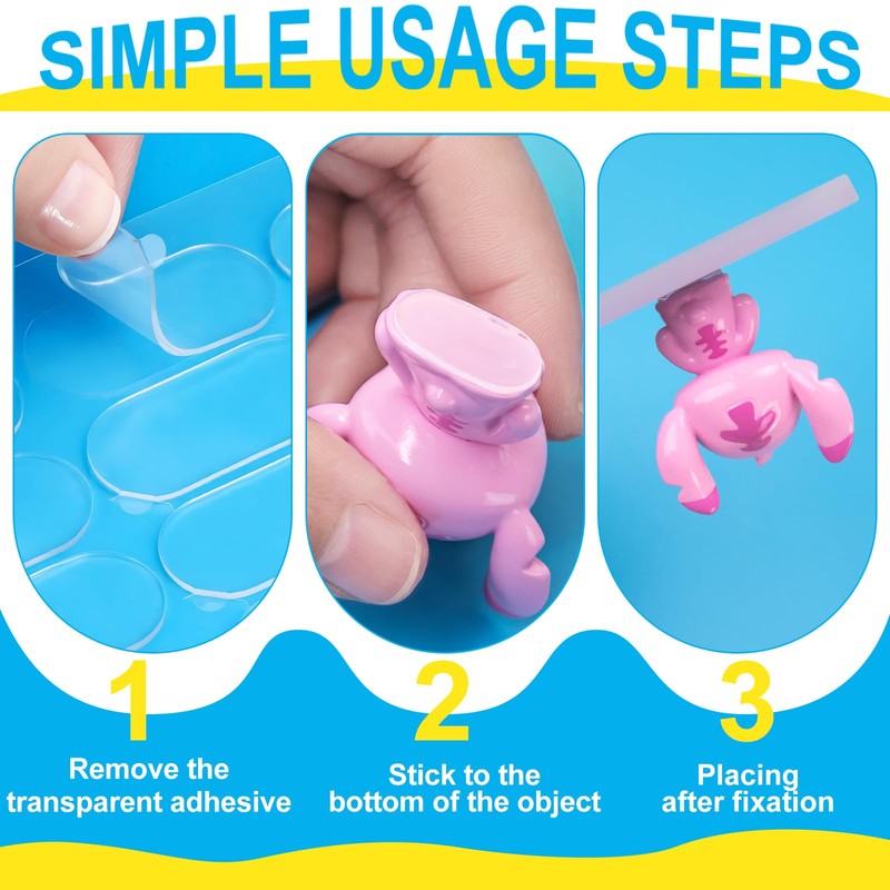 Aubeco 240pcs Adhesive Stick dots Double Sided Clear Museum Putty,