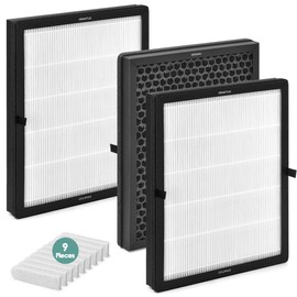 3-Pack E-200 H13 HEPA Filter Replacement Kit Compatible with LUNINO Air Purifier Replacement Filter DSHAAPO04FE for LUNINO Air Purifier E-200, 3-in-1 Filtration, 3 H13 HEPA Filter & 9 Aromatherapy Pad