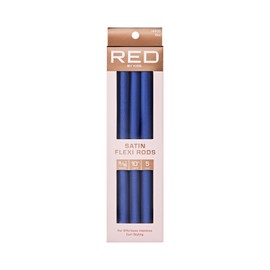 Red by Kiss Satin Flexi Heatless Curling Rods, Damage Free & Frizz Free No Heat Soft Curls, Silky Satin to Prevent Breakage, Comfortable Pin-Free Styling, Gentle Rollers for All Hair Types