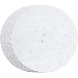 100 Count Perforated Parchment Paper Bamboo Steamer Liners for 12 inch Air Fryer Parchment Paper