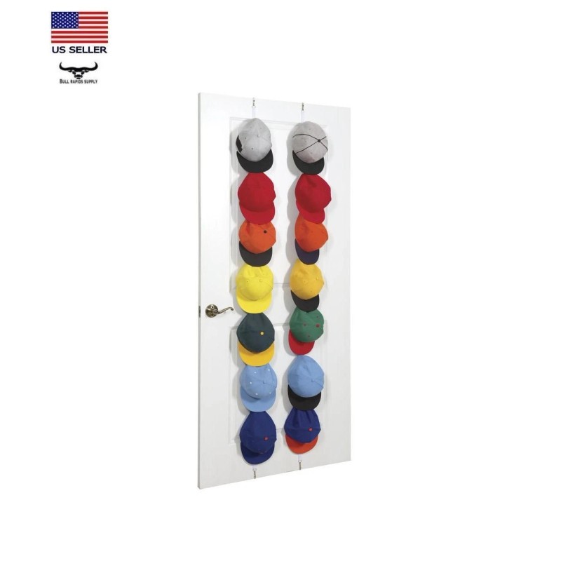 Jokari 2 Pack Over-the-Door Adjustable Cap Caddy Hat Rack Organizer