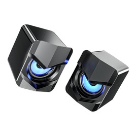 Gatuida 2pcs Compact Multimedia Speakers for Desktop and Laptop USB Powered Audio for Home Office and School Use Enhanced Sound Non-delay Playback Upgrade Version