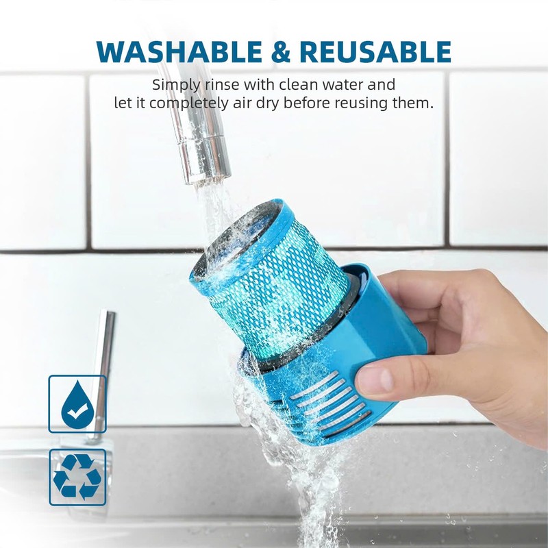 Dyson V10 Filter, 2 True HEPA Premium Filters Replacement for