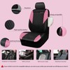 CAR PASS Pink Leather Seat Covers,Girly Quilting Pretty Cute Car
