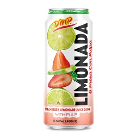 De Mi Pais Strawberry Lemonade Drink with Pulp 16oz / Limonada de Fresa con Pulpa 16oz (6)