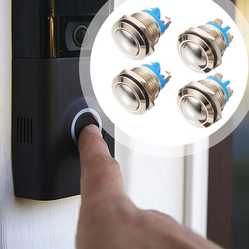 Door Chime Push Button - 4X Replacement Buttons Push Door