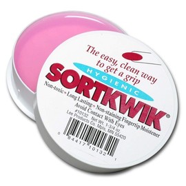 LEE 10132 Sortkwik Fingertip Moisteners, 1 3/4 oz, Pink (Pack of 8)