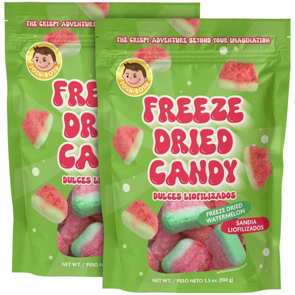 Josh Bosh Freeze-Dried Candy, Watermelon, Crunchy & Airy Gummy Candies,