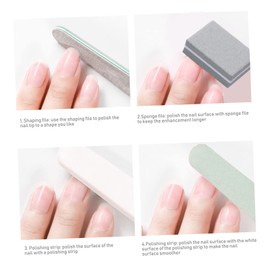 Housoutil 2sets Nail File Buffing Sponge Sanding Blocks Nail Products Buffers for Natural Fake Nails Nail Art Tool Kit Washable Manicure Polishing Sponge 50pcs*2