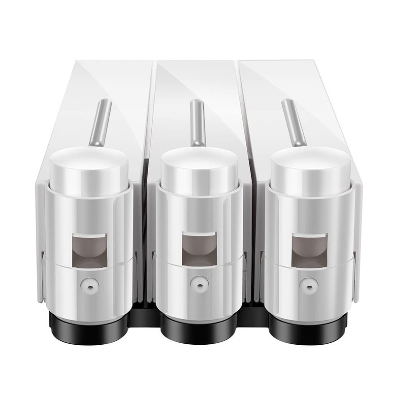 Liquid Soap Dispenser Wall Mount, 2 Chamber Bathroom Shower Pump