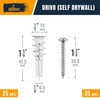 ALBO Self Drilling Drywall Anchor Set Hollow Wall with Screws