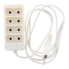 Power Strip 4 Sockets 6A 2P White