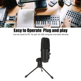 USB Microphone, Noise Reduction Computer Condenser Mic Metal for Live Streaming, Denash3hbkd97y5i