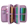 Depesche 12843 TOPModel - Filled 3-Compartment Pencil Case in Purple,
