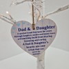 Pixie's Gifts Wooden or Acrylic Heart Plaque for Dad -