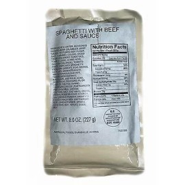 Army Surplus Spaghetti MRE Entrée - Military & Camping Meal Ready to Eat - USA Made (10 Pack)