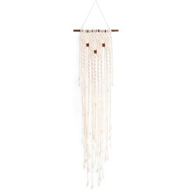 Solid Oak Macrame WALLHANG KIT 3 Flowers, Off-White, One Size