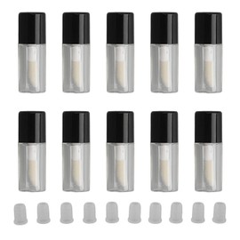 10 Uds Tubo de Brillo de Labios Mini Envases de Brillo de Labios Vacíos Transparentes Reutilizables para Muestra de Lápiz Labial Bálsamo Labial, para Mujeres Niñas DIY Cosmético