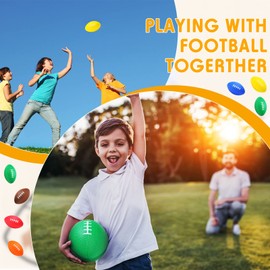 Jerify 12 Pcs Mini Footballs for Kids 4.72 Inch Foam Football Bulk Small Football Stress Ball Waterproof Mini Football for Birthday Carnival Reward Christmas Football Party Favors(Bright Color)