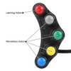 Qiilu 22mm 12V Motorcycle Handlebar Switch Headlight Turn Fog Light