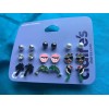 Claire’s Nine pairs of Claire’s pierced Earrings Parrots Dolphins Palm