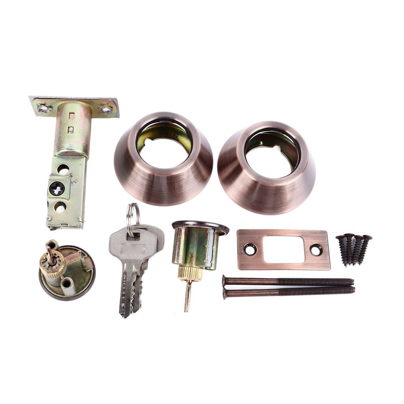 Door Knob Lock Universal Protection Entrance Keyed Double Side Interior