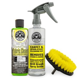 Chemical Guys Espuma Limpiadora de Tejidos con Cítricos, Kit de Limpieza de Moquetas y Tapicerías con Cepillo Taladrador Fácil de Usar (Moquetas, Asie