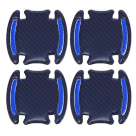 Motoforti Universal Car Door Handle Cup Cover Protection Film Reflective Stickers Anti-scratch, Epoxy Resin, Blue, 4Pcs