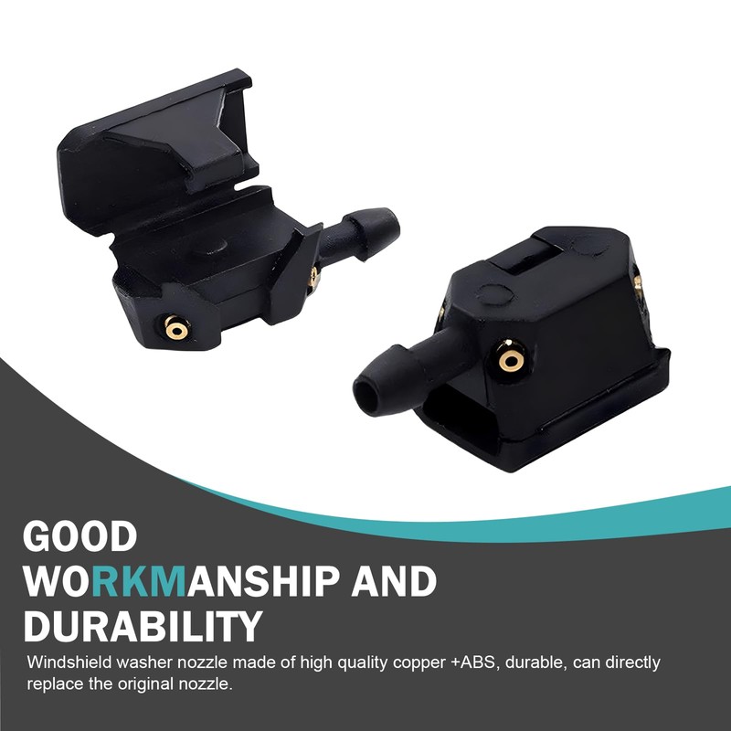 Polcatay 2 PCS Front Windshield Wiper Nozzle, 4-way 360-degree Wide-angle