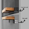 4 Inch Heavy Duty Floating Shelf Brackets,Hidden Black Metal L