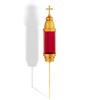 OURMEMO Greek Cross Cemetery Lights by Eternal Light,Sapphire Globe with