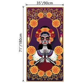 Decoración para el Día de los Muertos, Dia De Los Muertos, cubierta para puerta de altar mexicano de muertos, decoración y suministros para fiesta en casa