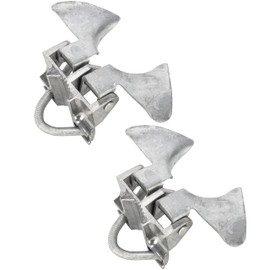 Dreamxiang Chain Link Butterfly Gate Latch, Chain Link Fence Latch Kennel Gate Latch for 1-3/8" Gate Frame and 2-3/8" Gate Post, Gate Latch Butterfly Latch with Padlock Hole, Silver, 2 Pack