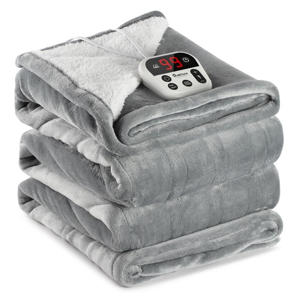 Mia&Coco Electric Blanket Twin - 62"x84" Flannel Heated Blanket,6 Heat