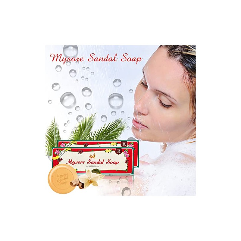 Mysore Sandal Mysore - Jabón de sándalo (150 g, tamaño