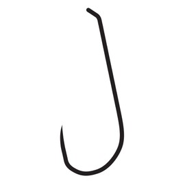 Gamakatsu S10-B Standard Down Eye Barbless Hook-Pack Of 25 (Black, 8)