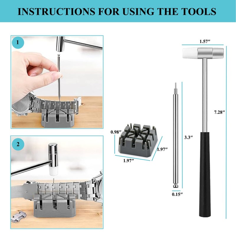 Watch Link Removal Tool Kit, TICFROG Watch Band Tool Kit
