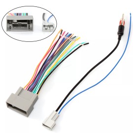 RED WOLF Radio Stereo Wire Harness and Antenna Adapter Cable For Honda Pilot Fit  2013-16