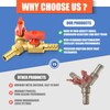 Bwintech 2 Pcs 8mm 3 Way Brass Hose Barb Ball
