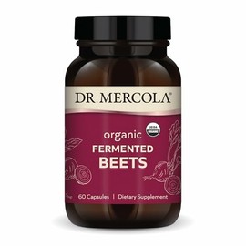 Dr. Mercola Suplemento dietético de remolacha fermentada orgánica, 30 porciones (60 cápsulas), sin OMG, sin soja, sin gluten, USDA orgánico