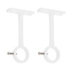 HOJLKLD Curtain Rod Brackets, 2 Pieces Aluminium Ceiling Curtain Rod