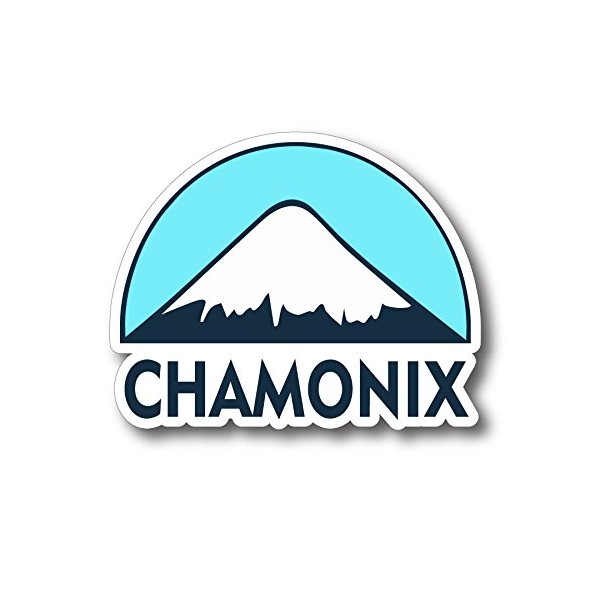BOLDERGRAPHX Chamonix France 2 Pack 4 inch Decal for Bumpers