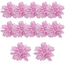 12 Pcs Dahlia Artificial Flower Heads, 3.9 inch Stemless Dahlia Faux Flowers for DIY, Silk Flowers Fake Dahlia Flower Heads for Crafts Bouquets Wedding Home Centerpieces Home Decorations (Purple)